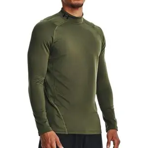 Under Armour Sous maillot ajusté à col montant ColdGear vert kaki XL pas cher
