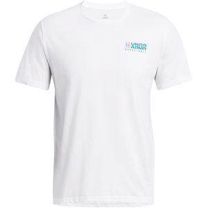 Under Armour Bball Logo Court T-Shirt blanc M/D pas cher