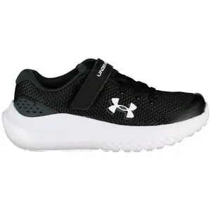 Chaussures Under Armour Pre-School Surge 4 AC noir blanc enfant - 30 pas cher