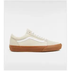 Chaussures Vans Old Skool beige clair blanc - 36 pas cher