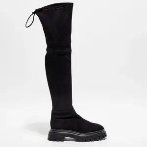 Stuart Weitzman - Cuissardes en Velours de Cuir Bedfordland noires - T...Vendu parbazarchic
