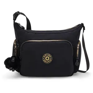 Kipling Sac Bandoulière Gabb S Glorious Gold Noir Standard Femme 56% Recycled Polyamide, 44% Polyamide pas cher