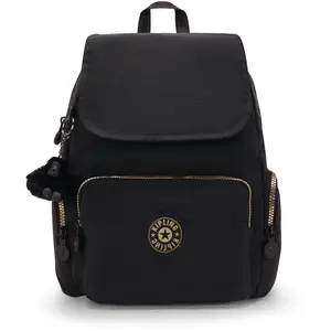 Kipling Sac À Dos City Zip S Glorious Gold Noir Petit Femme 56% Recycl... pas cher