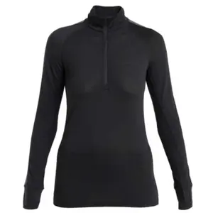 Icebreaker Sous-couche mérino 125 zoneknit demi-zip noir XS pas cher