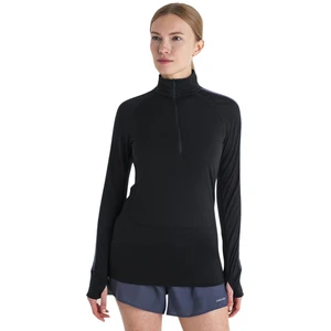 Icebreaker Sous-couche mérino 125 zoneknit demi-zip noir S pas cher