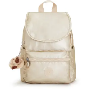 Kipling Sac À Dos Ezra S Starry Gold Metallic Doré Petit Femme 100% Po... pas cher