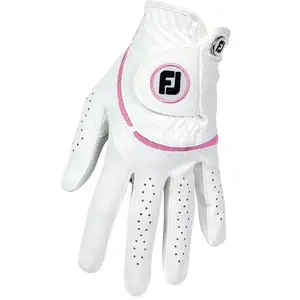 Footjoy Weathersof Golf White/Pink Main gauche M/L Gants pour femmes