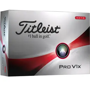 Titleist Balles de golf Pro V1x High Numbers 2023 - Lot de 12, blanc