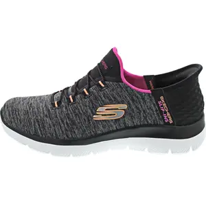Skechers Femme Baskets, Chaussures de Sport, BKMT Black Multi, 41 EU