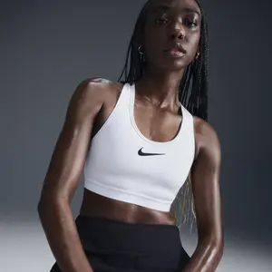 Brassière de sport réglable non rembourrée Nike Swoosh High Support po... pas cher