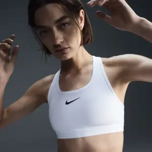 Comparateur de prix : Nike Bra W NK Swsh Med SPT Bra, White/Stone Mauve/Black, DX6821-100, L