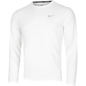 Nike Dri-Fit Miler Dri-Fit Miler UV Maillot De Course Hommes - Blanc, Taille XXL pas cher