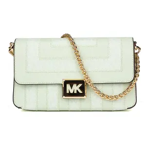 Michael Kors - Sac bandoulière en Cuir Sonia vert/multicolore - 26x15x... pas cher