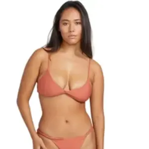 Volcom - Women's Simply Seamless V-Neck - Haut de maillot taille XL, rouge pas cher