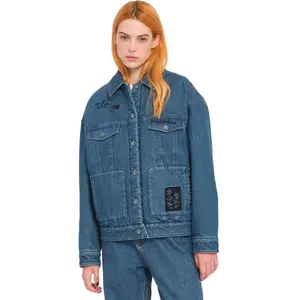 Volcom Veste Fa Keutchi Denim Vmi-vintage Marbled Indigo Femme bleu S pas cher