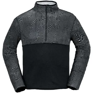 Volcom Sweat Gridlock Mock Neck Black Print Homme beige L pas cher