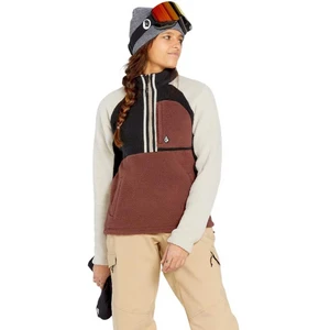 Volcom Sweat Demi Half Zip Mahogany Femme marron XL pas cher