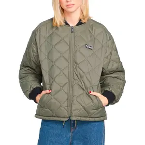 Comparateur de prix : Volcom - Veste isolante - Milie Jacket Wintermoss pour Femme - Taille L - Vert