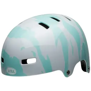 BELL Span Casque de vélo Jeunesse Unisexe, Blanc Brillant/Bleu, XS