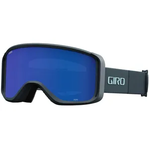 Giro Sagen Lunettes de ski pour hommes, femmes et jeunes avec sangle en tiers requin foncé avec verres gris/cobalt/jaune pas cher