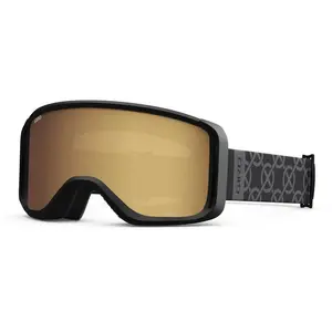 Masque Giro Sagen noir pur avec lentille miroir Ambre Or pas cher