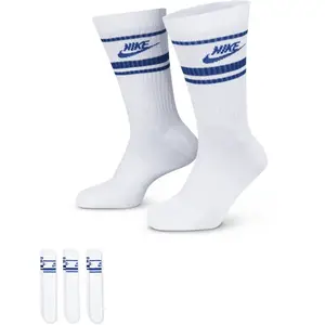 Comparateur de prix : Nike Nsw Everyday Essential Crew Socks, White/game Royal/game Royal M