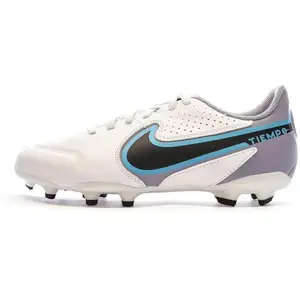 Nike Chaussures de Foot Blanches Junior Legend 9 Academy FG/MG blanc 3... pas cher