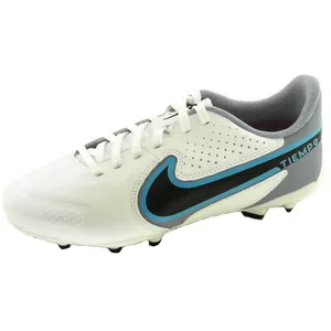 Nike Chaussures de Foot Blanches Junior Legend 9 Academy FG/MG blanc 3... pas cher