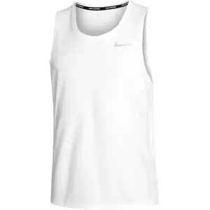 Nike Dri-Fit Miler M vêtement running homme Blanc L pas cher