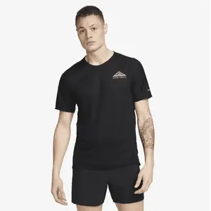 Nike Men's Shirt M NK DF Solar Chase SS Top, Black/White, DV9305-010, XL pas cher
