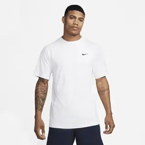 Comparateur de prix : Maillot manches courtes nike dri fit uv hyverse blanc homme