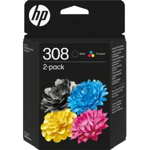 Comparateur de prix : HP 308 Pack de 2 Cartouches d Encre Authentiques Noir/Trois Couleurs