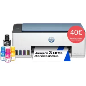 Comparateur de prix : Imprimante multifonction HP Smart Tank 5106 Blanc et bleu