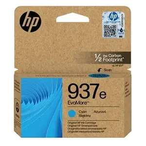 Hewlett Packard HP 937e EvoMore Cyan Original Ink Cartridge (4S6W6NECE1)