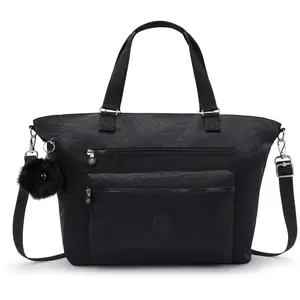 Kipling Sac Marin Isaac Python Embossed Noir Grand Femme 60% Polyamide... pas cher