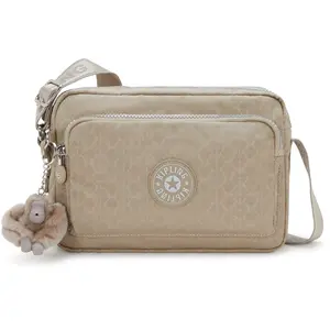 Kipling Sac Bandoulière Abanu M Zip Glorious Beige Silver Imprimé Stan...Vendu parkipling