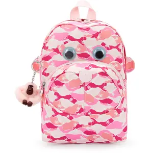 Kipling Sac À Dos Faster Pink Palm Imprimé Petit Femme 100% Recycled P... pas cher