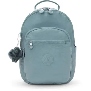 Kipling Sac À Dos Seoul S Relaxed Grey Bleu Petit Femme 56% Recycled P... pas cher