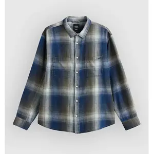 Vans - Indigo Plaid Ls Woven - Chemise homme Mossy Olive - M pas cher