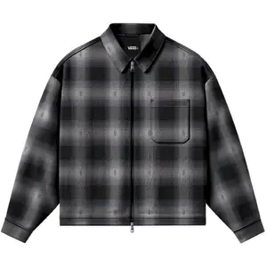 Vans - Larkspur Zip Plaid Flannel Shirt - Chemise homme Black - S pas cher