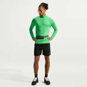 Nike Stride Half-Zip Maillot de course Hommes - vert, argent, Taille S pas cher