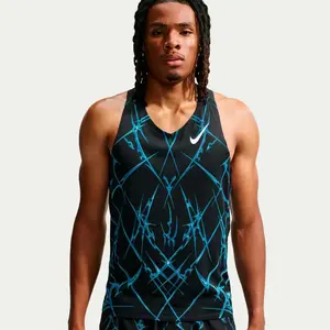 Nike AeroSwift Maillot de course Hommes - noir, blanc, Taille M pas cher