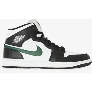 Jordan Aj1 Mid Homme - Baskets, Noir - Pointure 40 - Cuir, Synthétique pas cher