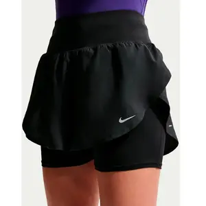 Nike Flow 2in1 Short de running Femmes - noir, noir, Taille L pas cher