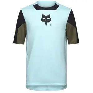 Maillot manches courtes fox defend elevated bleu homme pas cher