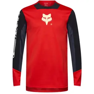 Maillot manches longues fox defend elevated rouge pas cher