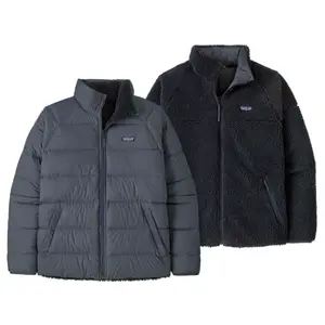 Patagonia - Reversible Silent Down Jkt - Doudoune homme Smolder Blue -... pas cher