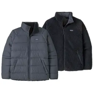 Patagonia - Reversible Silent Down Jkt - Doudoune homme Smolder Blue -... pas cher