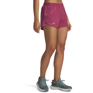 Under Armour Fly By 3in Short De Running Femmes-Rosé, Rosé, Taille XS pas cher