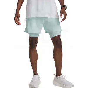 Short Under Armour Launch 5" 2-en-1 bleu pastel - S pas cher